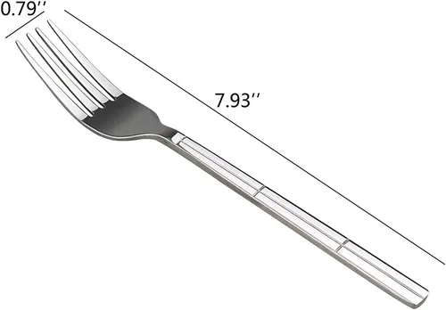 Vista 2 de Tenedores de cena de acero inoxidable de 12 piezas, 7.97 pulgadas