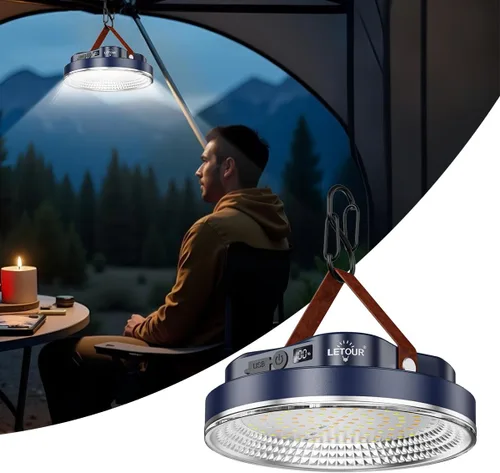 Vista 10 de Linterna LED portátil de 5000 lúmenes, luz recargable de 30 W con imán, IPX4 impermeable, luces de tienda de campaña, falla de energía, kits