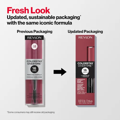 Vista 6 de Revlon Lápiz Labial Líquido con Brillo Labial Transparente, ColorStay Overtime, Regalo para Mujeres, 080 Keep Blushing, 2 ml