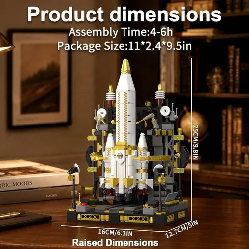 Vista 7 de Space Rocket Building Set, Rocket Launch Model Kit for Boys 8-12