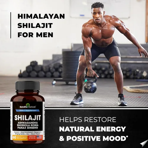 Vista 4 de SANDHUHERBALS Paquete Shilajit con Moringa Cápsulas para hombres y mujeres Apoya la energía, el sistema inmunológico, la piel y la salud