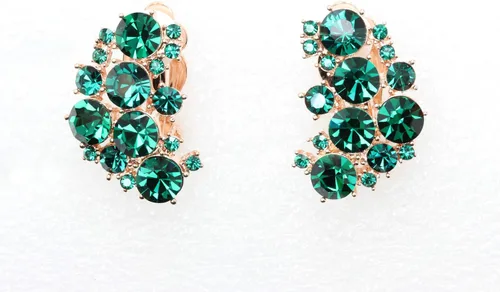 Vista 3 de Faship Preciosos pendientes florales con clip