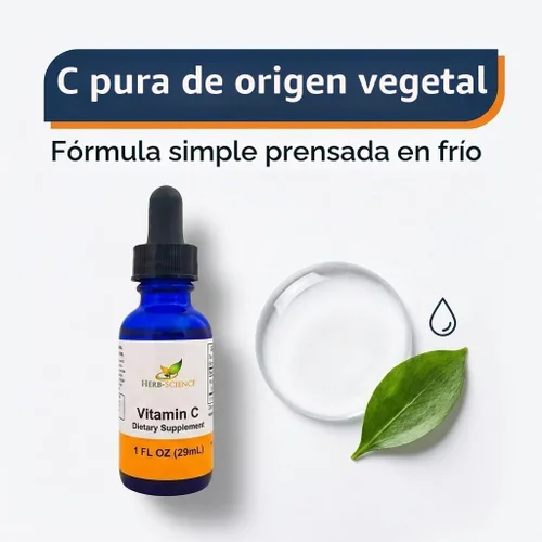 Vista 8 de Vitamina C líquida gotas 1 oz ácido ascórbico sin alcohol