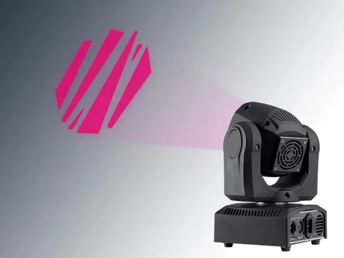 Vista 6 de Monoprice Luz LED de escenario con cabezal móvil – 7 colores y patrones de Gobos, modos de control DMX de 30 vatios, 9 canales y 12 canales - Serie