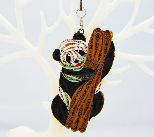 Vista 17 de Bulldog francés, decoración para el hogar, decoración navideña, adorno hecho a mano para amantes de los animales, adorno quilled, bolso, mochila