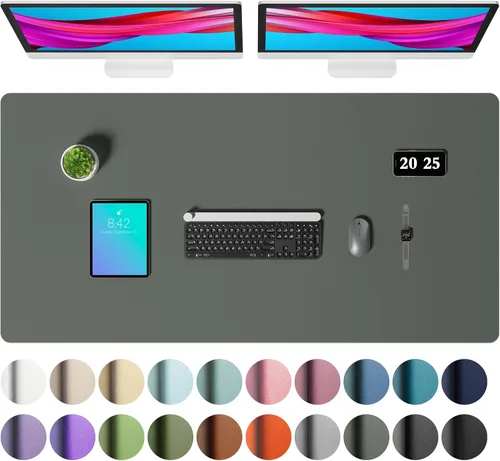 Vista 171 de Aothia - Protector de escritorio de cuero sintético grande, base antideslizante para mouse y superficie para escribir, impermeable, fácil de Agua