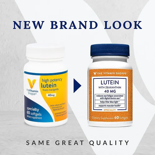 Vista 2 de The Vitamin Shoppe Luteína 40MG - Salud ocular, apoyo de la visión y protección de la luz azul, antioxidante carotenoide (60 cápsulas blandas)
