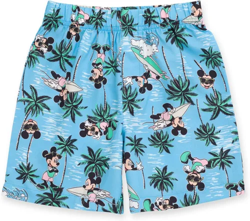 Vista 5 de Disney Mickey Mouse - Conjunto de camisa hawaiana con botones y pantalones cortos de Minnie Mouse para niños pequeños a niños grandes (2T - 14-16)