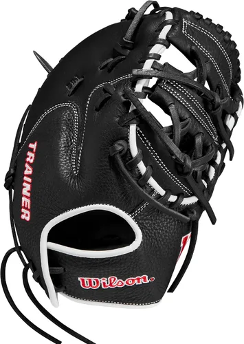 Vista 2 de Wilson Guantes de Béisbol Entrenador - Negro/Rojo
