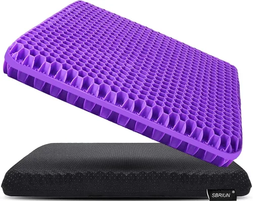 Vista 8 de Cojín de asiento de gel para aliviar la presión al estar sentado durante mucho tiempo, cojines para sillas de ruedas para úlceras por presión, cojín