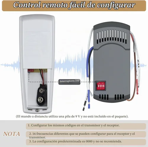 Vista 3 de Kit de control remoto universal para ventilador de techo, repuesto
