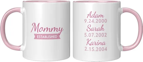 Vista 13 de Taza para el día de la madre para mamá de hija e hijo – Taza de café divertida para la mejor mamá del mundo – Regalo único de cumpleaños para esposa