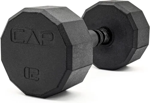 Vista 60 de CAP Barbell Peso de la mancuerna hexagonal recubierta, individual, 10-120 libras, múltiples opciones