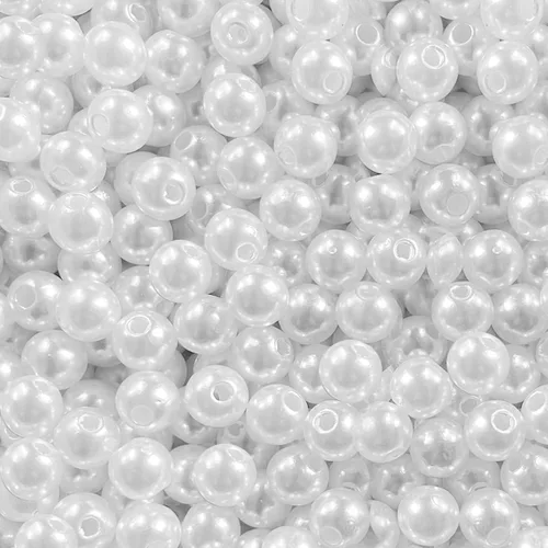 Vista 9 de 1500 cuentas de perlas para la fabricación de joyas, cuentas redondas sueltas de 0.157 pulgadas, 0.236 pulgadas, 0.394 pulgadas, 0.394 pulgadas