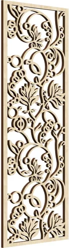 Vista 72 de Caspian Paneles de pared de madera con calado decorativo perforado, 9 3/8 pulgadas de ancho x 24 3/8 pulgadas de alto x 1/4 de alto, cereza