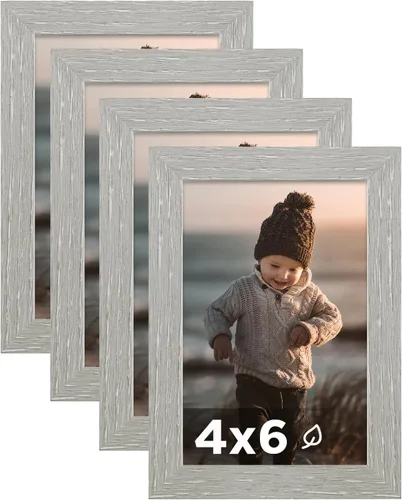 Vista 78 de KINLINK Marco de Fotos A3 Negro Juego de 4, Marcos de Fotos de Madera con Paspartú A4 con Plexiglás para A4 con Paspartú o A3 sin Paspartú