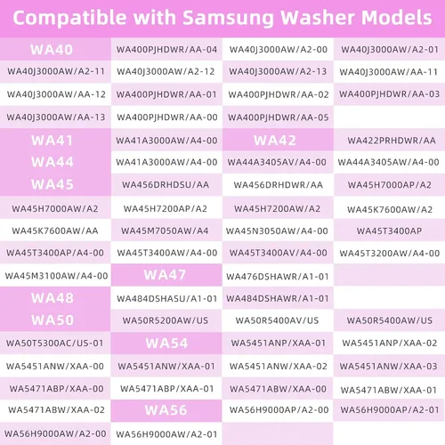 Vista 6 de Kits de varillas de suspensión WA50R5200AW/US WA50R5400AV/US para lavadora Samsung WA45T3200AW/A4, reemplaza WA45M7050AW/A4 WA45T3400AV/A4