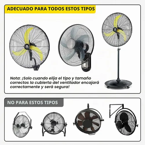 Vista 7 de Cubierta de ventilador de exterior impermeable resistente para ventiladores de pedestal y montaje en pared de 30 pulgadas, color negro