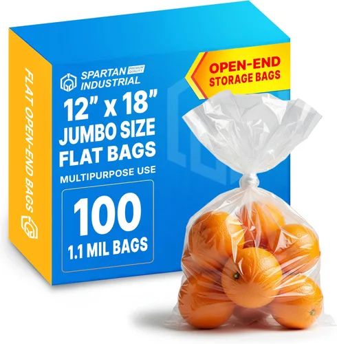 Vista 11 de Bolsas de polietileno transparentes planas de extremo abierto de 10 x 13 pulgadas (100 unidades) – Bolsas de plástico transparente de 1.1 mil