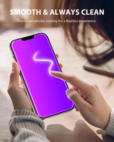 Vista 4 de PDDKISS Compatible con iPhone 13 Pro Max Protector de pantalla de privacidad/Protector de pantalla para iPhone 14 Plus de 6.7 pulgadas, degradado