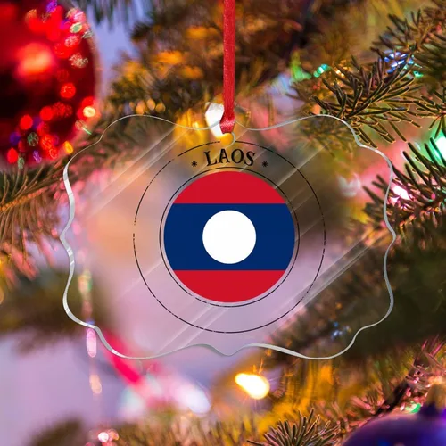 Vista 21 de Adorno de silueta de bandera de Islandia para decoración del árbol de Navidad, bandera nacional, recuerdo divertido de Navidad, decoración colgante