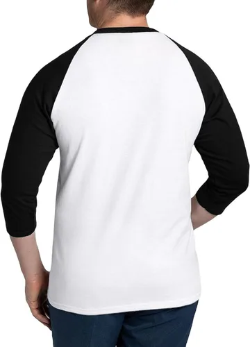 Vista 2 de CafePress Plant Based Diet Vegetarian Vegani Baseball Jersey Men's Cotton Baseball Jersey, 3/4 Raglan Sleeve Shirt
