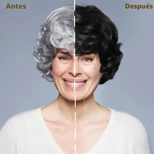 Vista 4 de IIIMEIDU Champú de tinte para cabello negro 3 en 1 para cabello gris, champú de ingredientes herbales para teñir el cabello negro para mujeres