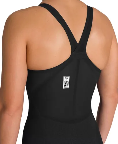Vista 5 de ARENA Traje de carreras Powerskin Carbon Glide Kneeskin de espalda cerrada estándar para mujer Negro/Dorado