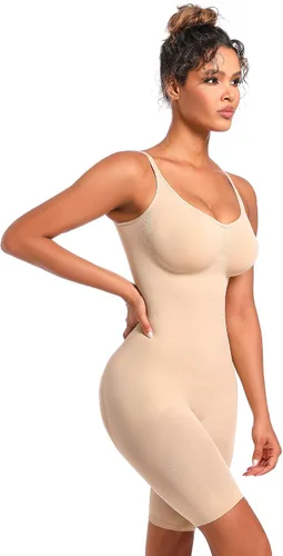 Vista 8 de Atbuty Body para mujer, pantalones cortos con control de abdomen, sin costuras, moldeador de cuerpo