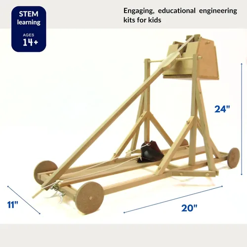 Vista 4 de Pathfinders Kit de madera medieval Trebuchet