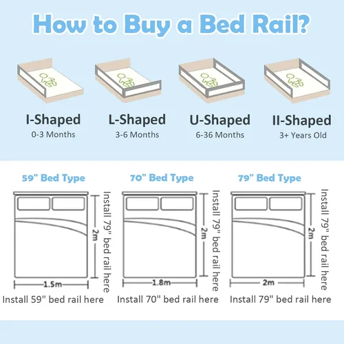 Vista 8 de BABY JOY Riel de cama para niños pequeños, rieles laterales de seguridad extra largos de elevación vertical de 59 pulgadas con doble bloqueo, Gris