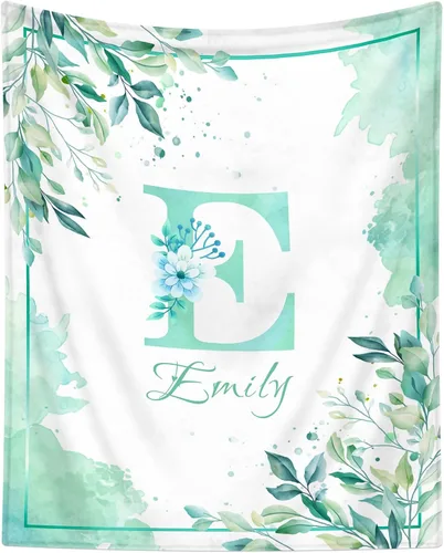Vista 17 de Manta de bebé personalizada con nombre, manta de nombre personalizado para niños, mantas de franela suave en Pascua, regalos personalizados de bebé