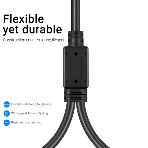 Vista 3 de LanSenSu 1 micrófono divisor XLR Y macho a 2 hembras, XLR hembra de 3 pines a doble XLR macho Y-Splitter Cables de audio de micrófono equilibrado