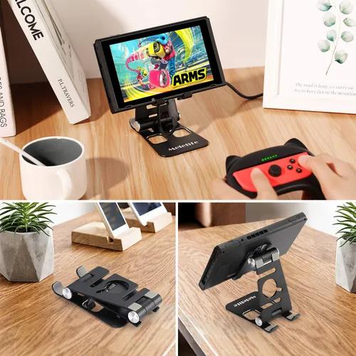 Vista 4 de Melelife Accessories Kit Bundle for Nintendo Switch - Include Screen Protector, Carrying Case, Steering Wheel, Joycon Grip, Protective Case