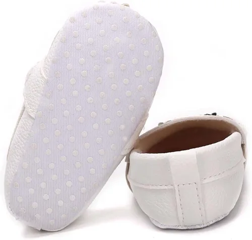Vista 5 de Greceen Zapatos Oxford de piel sintética para niños y niñas, adecuados para gatear, vestido de boda, fiestas de cumpleaños y cualquier ocasión