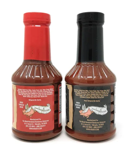 Vista 2 de Charlie Vergos Rendezvous - Paquete combinado de salsa barbacoa original y picante (1 libra 2 oz (510 g) cada uno)
