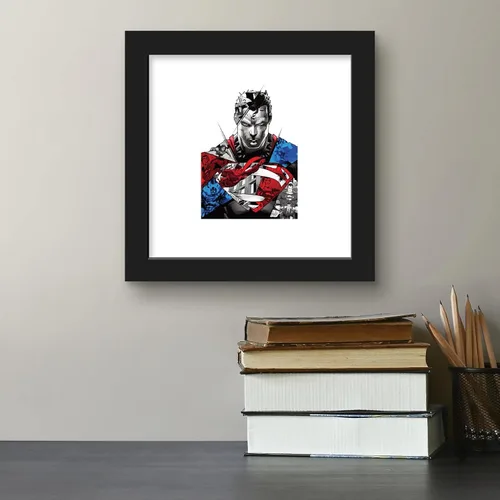 Vista 4 de Trends International Gallery Pops DC Comics Superman - Póster de pared de retrato de cómic, 12 x 12 pulgadas, versión enmarcada en negro