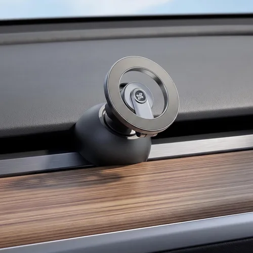 Vista 8 de YONZEE Soporte magnético para teléfono compatible con modelos Y Juniper 2025-2026 y Tesla Model 3 Highland 2024-2026, base de rótula