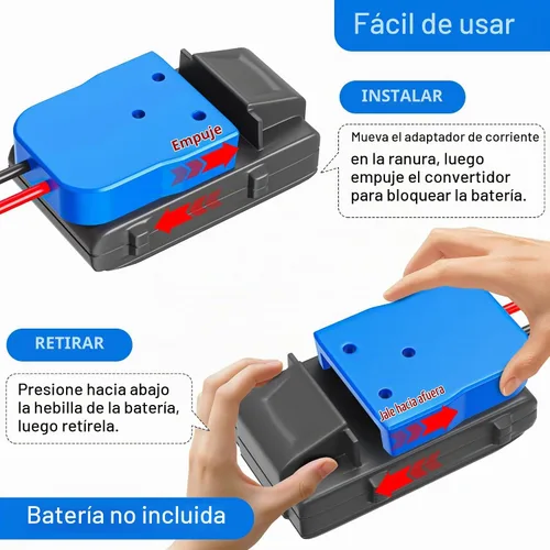 Vista 4 de Crivnhar Power Wheels - Adaptador de batería compatible con baterías Kobalt de 24 V Max, terminales de cable de calibre 14 con protección