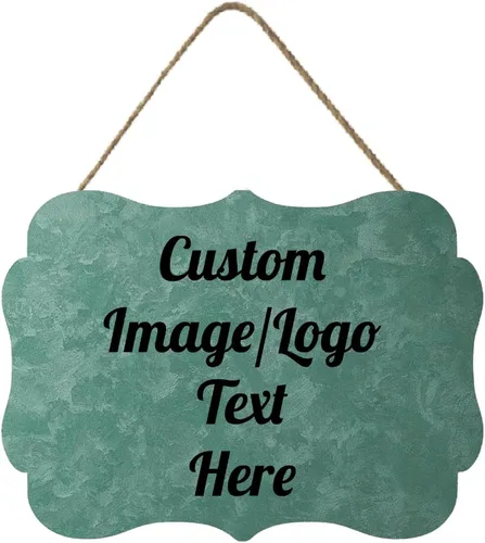Vista 31 de Letrero de bienvenida de madera personalizado para puerta delantera, letrero personalizado para el hogar, decoración de puerta con imagen/texto COL-7
