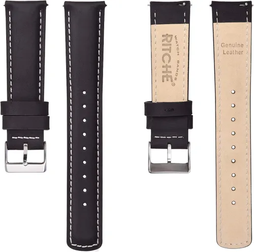 Vista 5 de Ritche - Correa de reloj de cuero de liberación rápida, 18, 19, 20, 21, 22, 23 y 24mm