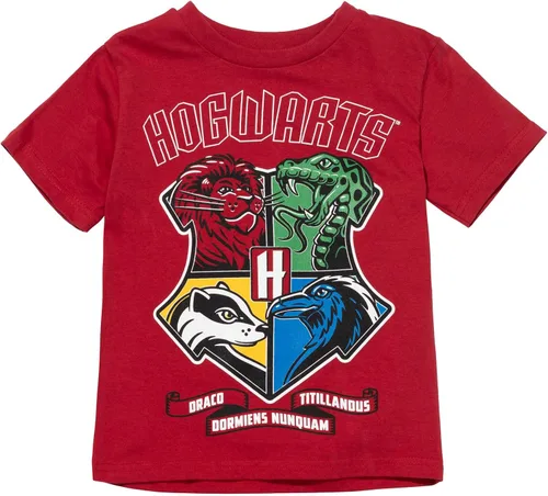 Vista 4 de Harry Potter Gryffindor Hufflepuff Ravenclaw Slytherin - Conjunto de pantalones cortos de camiseta
