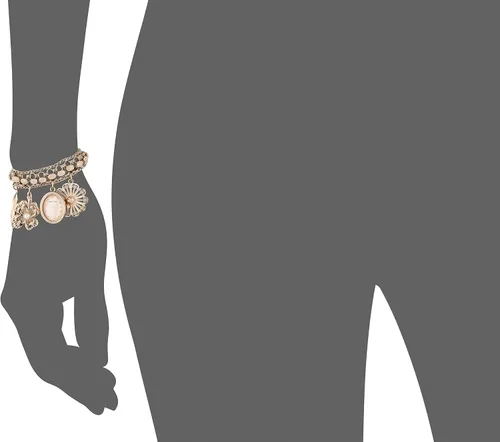 Vista 4 de Anne Klein Women's Premium Crystal Accented Charm Bracelet Watch