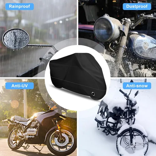 Vista 6 de XYZCTEM Funda para motocicleta – Bolsa de almacenamiento impermeable para exteriores, hecha de material Oxford, se adapta a todos los motores