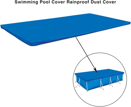 Vista 4 de Piscina rectangular para piscina intexes, cubiertas de piscina para piscinas sobre el suelo, piscina rectangular con cuerdas, piscina inflable