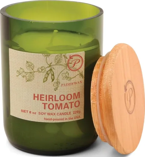 Vista 7 de Paddywax Eco Green Collection - Vela de mezcla de cera de soja en tarro de vidrio, aroma a limón Meyer, recipiente verde con tapa de madera, 8 onzas