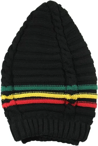 Vista 3 de RW Gorro de punto acanalado clásico Rasta 100% algodón
