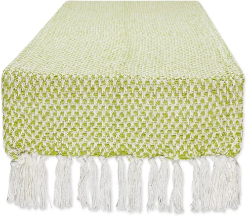 Vista 19 de DII Woven Basics Collection - Camino de mesa de punto 100% algodón, 15 x 72 pulgadas, aguamarina