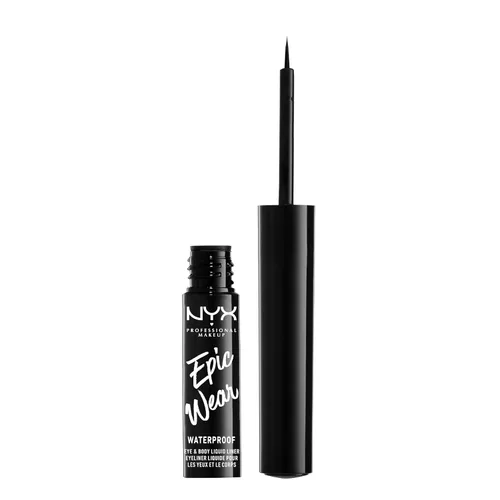 Vista 2 de NYX PROFESSIONAL MAKEUP Epic Wear - Delineador líquido de larga duración, impermeable, color negro