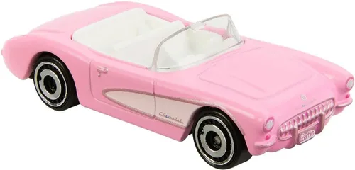 Vista 2 de Hot Wheels 1956 Corvette, Barbie la película [rosa] Tarjeta larga
